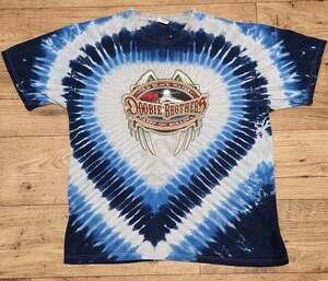 Doobie Brothers 2010 Mississippi Moon Tour Shirt Size Xl Tie Dye Blue